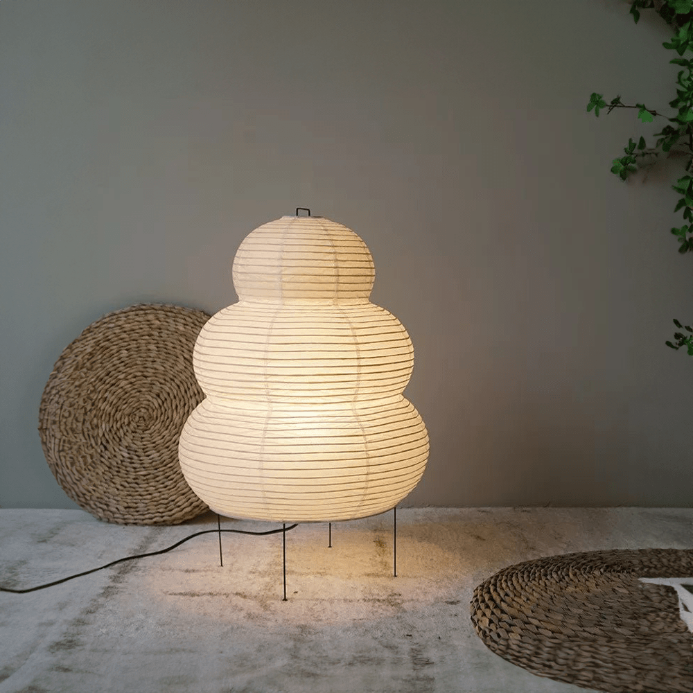 Floor Lamp | Rice Paper Shade | Tripod Stand