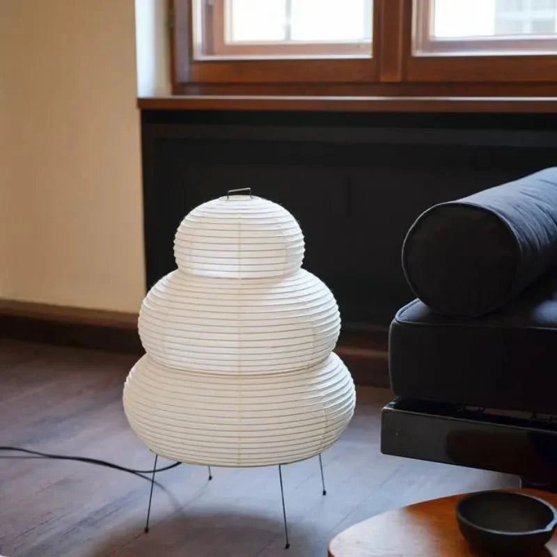 Floor Lamp | Rice Paper Shade | Tripod Stand