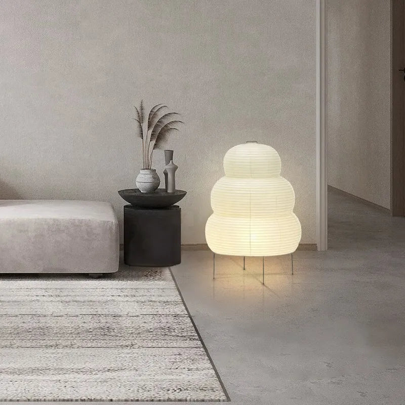 Floor Lamp | Rice Paper Shade | Tripod Stand
