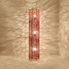 Ritta Retro Vase Wood Rattan Floor Lamp, White/Brown