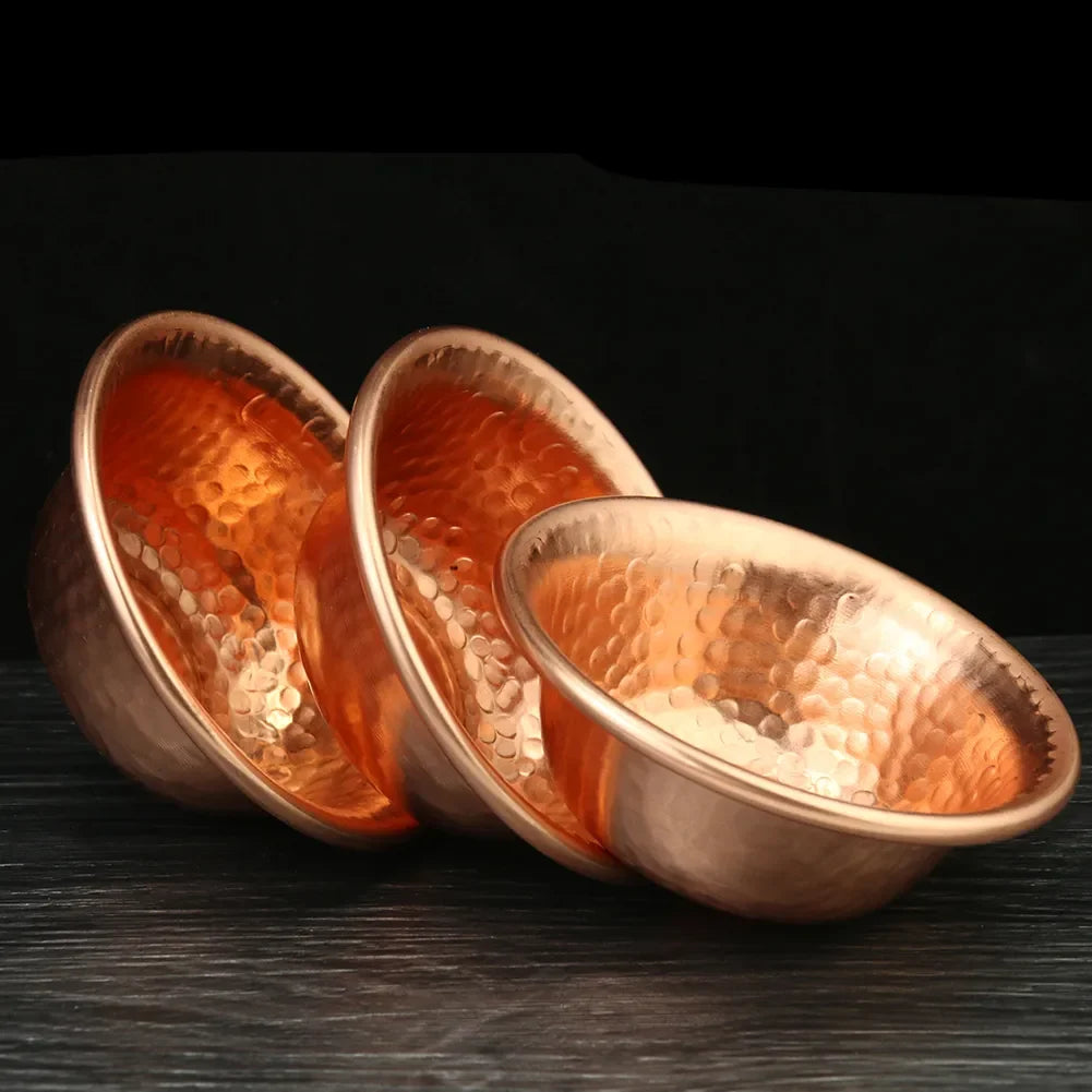 Ritual Water Bowl | Hand-Forged & Hammered Brass | 8 x 3 cm