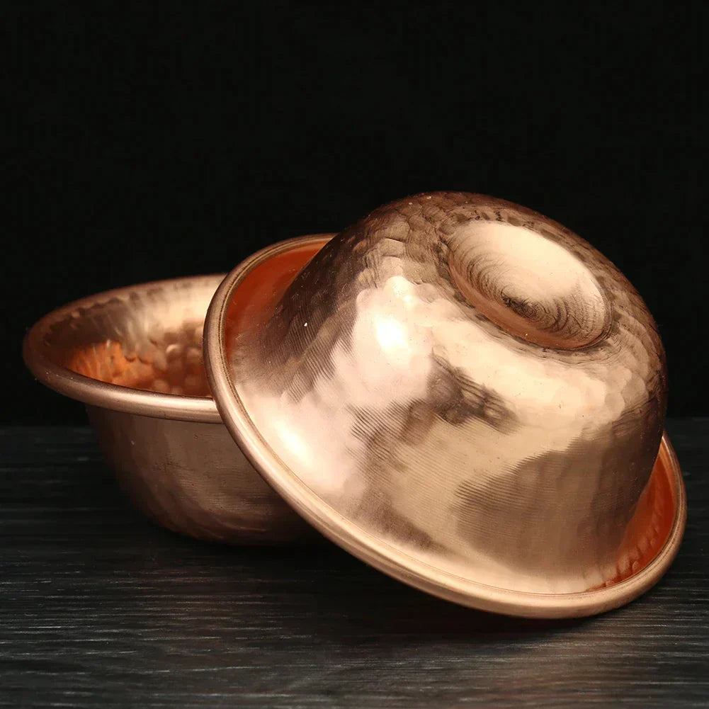 Ritual Water Bowl | Hand-Forged & Hammered Brass | 8 x 3 cm