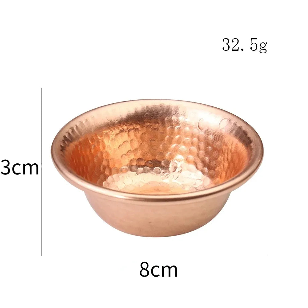 Ritual Water Bowl | Hand-Forged & Hammered Brass | 8 x 3 cm