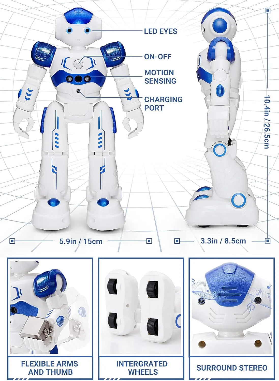 Robot Toy | Gesture & Remote Control Programmable 50 Moves