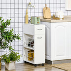 Rolling Storage Cart | Slim Design With Drawer | 9.75-Inch Wide