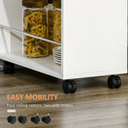 Rolling Storage Cart | Slim Design With Drawer | 9.75-Inch Wide