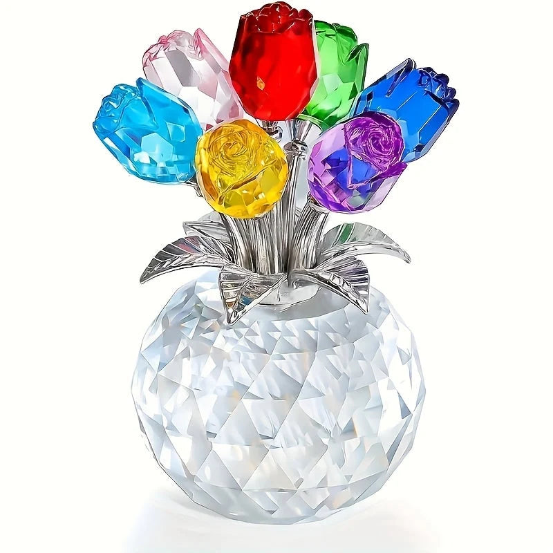 Rose Bouquet | Synthetic Crystal Petals & Everlasting Keepsake