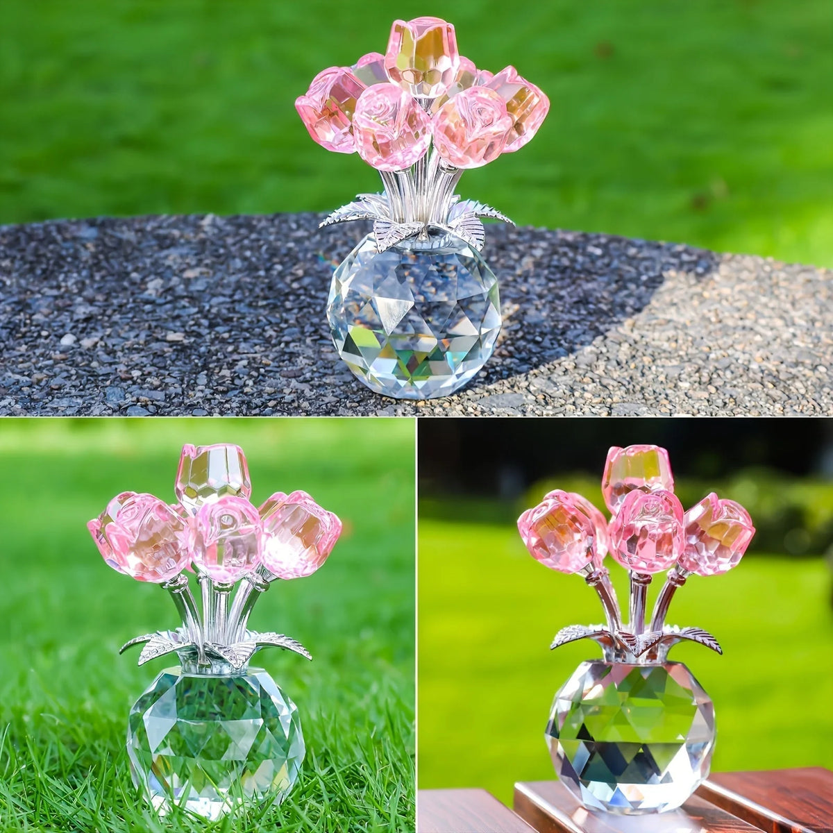 Rose Bouquet | Synthetic Crystal Petals & Everlasting Keepsake