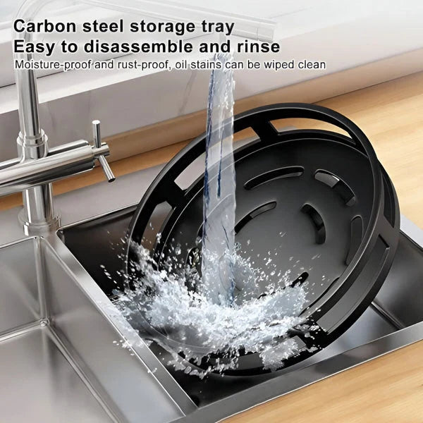 Rotating Organizer | Metal Frame & 360° Swivel | 3-Tier