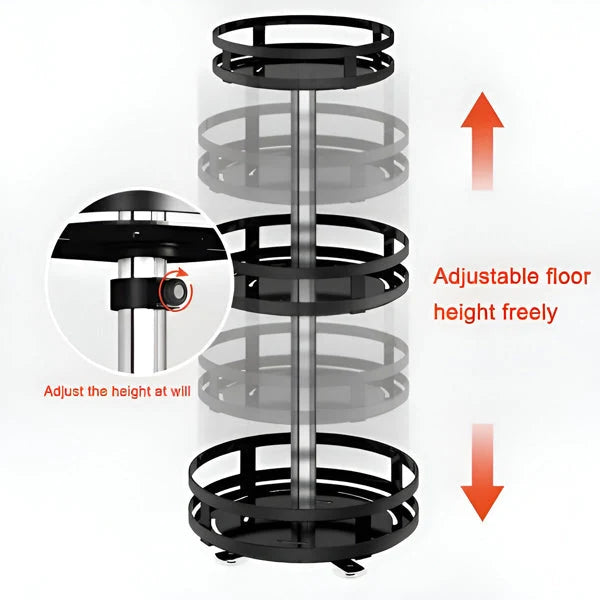 Rotating Organizer | Metal Frame & 360° Swivel | 3-Tier