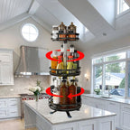 Rotating Organizer | Metal Frame & 360° Swivel | 3-Tier