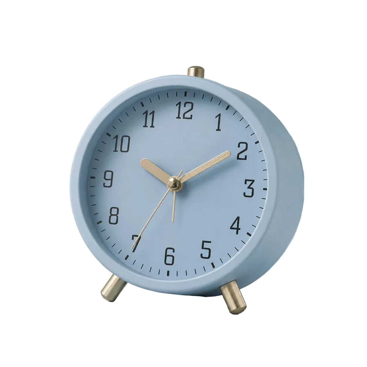 Round Desk Clock | Silent Sweep Movement & Brass Accents