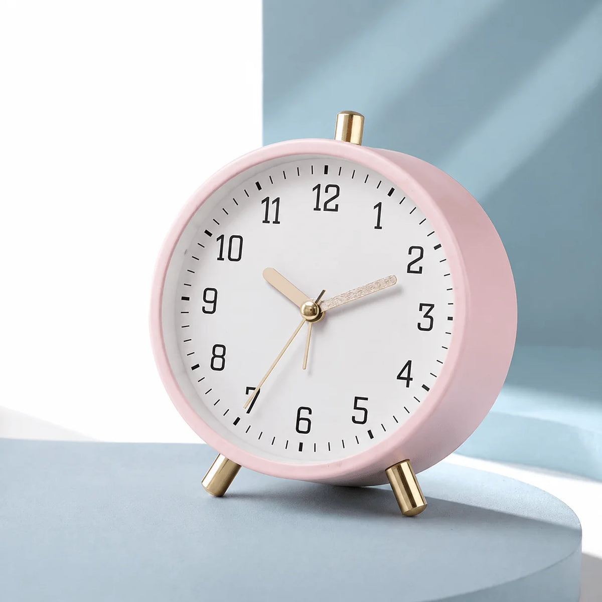 Round Desk Clock | Silent Sweep Movement & Brass Accents