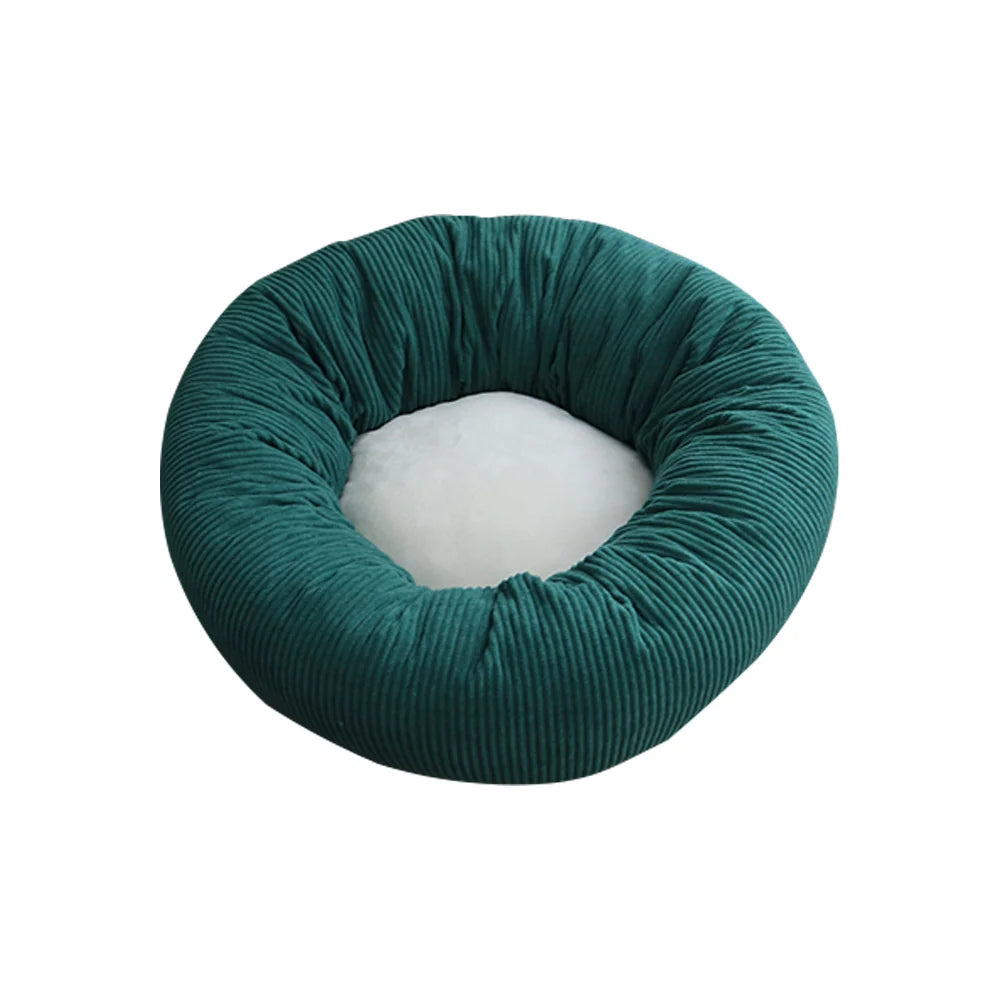 Round Dog Bed | Plush Burrow Design & Machine-Washable