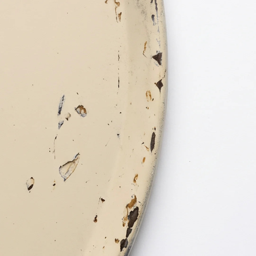 Round Metal Sign | Distressed Finish & Raised Lettering | 20 cm Diameter