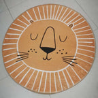 Round Play Rug | Lion Print & Washable | 80/100/120 cm