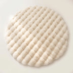 Round Rug | Soft Fleece Bubble Texture | 90 × 90 cm
