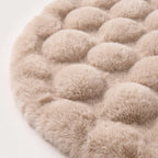 Round Rug | Soft Fleece Bubble Texture | 90 × 90 cm