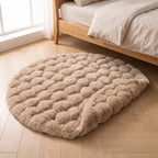 Round Rug | Soft Fleece Bubble Texture | 90 × 90 cm