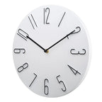 Round Wall Clock | Silent No-Ticking & Wood-Grain Dial