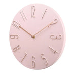 Round Wall Clock | Silent No-Ticking & Wood-Grain Dial