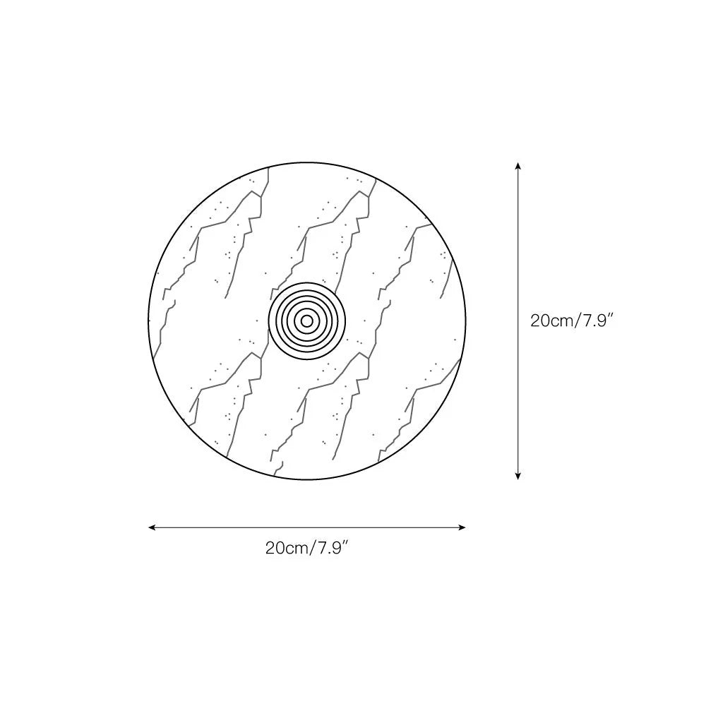 Round Wall Sconce | Jade Body & Integrated LED | 20/25/30 cm