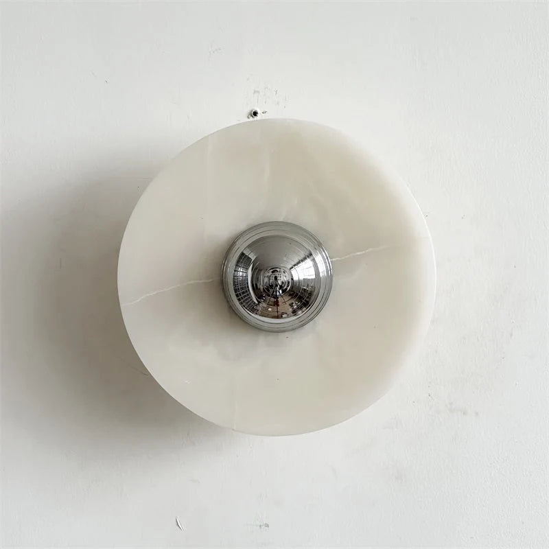 Round Wall Sconce | Jade Body & Integrated LED | 20/25/30 cm