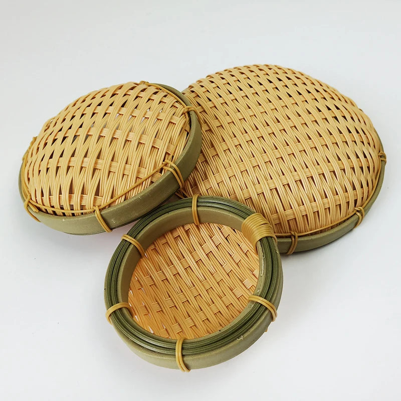 Round Woven Basket Set | Handcrafted & Eco-Friendly | Set of 3