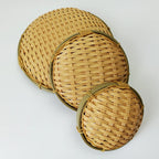 Round Woven Basket Set | Handcrafted & Eco-Friendly | Set of 3