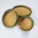 Round Woven Basket Set | Handcrafted & Eco-Friendly | Set of 3