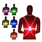Safety Vest | 360° Fiber-Optic LED & Adjustable Quick-Release | One Size Fits All