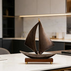 Sailboat Sculpture | Nautical-Themed Tabletop Accent