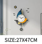 Sailboat Wall Clock | Silent Second Hand & Durable Acrylic | 30 × 50 cm