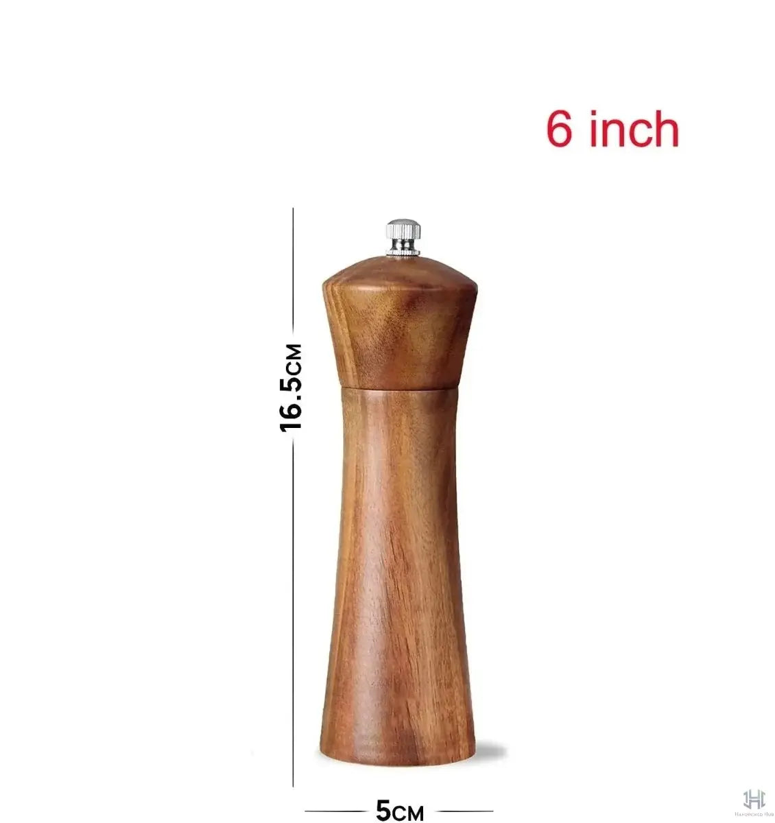 Salt & Pepper Grinder | Acacia Wood & Adjustable Ceramic Mill | Sold Individually