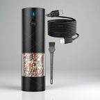 Salt & Pepper Grinder Set | One-Hand Operation, LED & Rechargeable | Set of 2