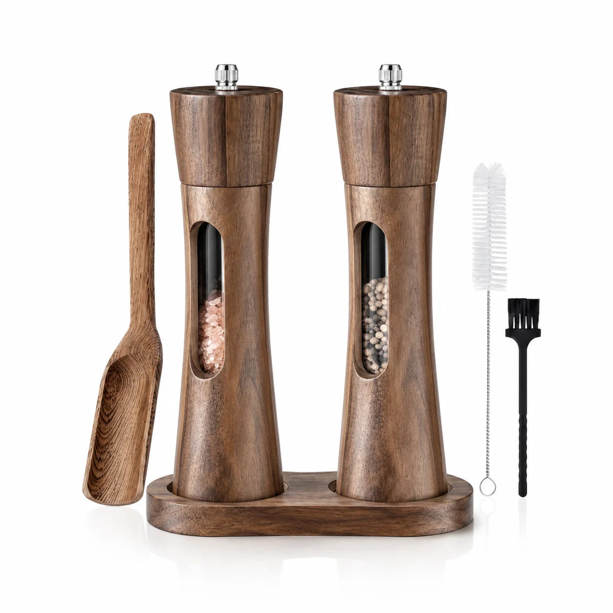 Salt & Pepper Mills | Wood & Acrylic | Adjustable Grind