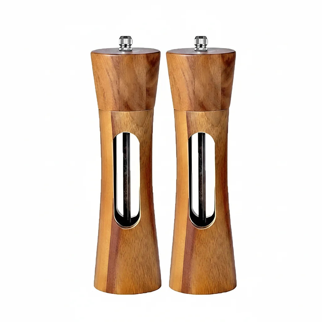 Salt & Pepper Mills | Wood & Acrylic | Adjustable Grind