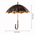 Contemporary Industrial Round Iron 5-Light Umbrella Chandelier for Living Room