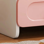 Contemporary Creative Kids Square MDF Bedside Table with 2 Drawers for Bedroom