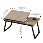 Contemporary Nordic Carbon Fiber MDF Rectangular Desk with Foldable Angle-Adjustable 2-Tray Design for Study
