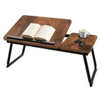 Contemporary Nordic Carbon Fiber MDF Rectangular Desk with Foldable Angle-Adjustable 2-Tray Design for Study