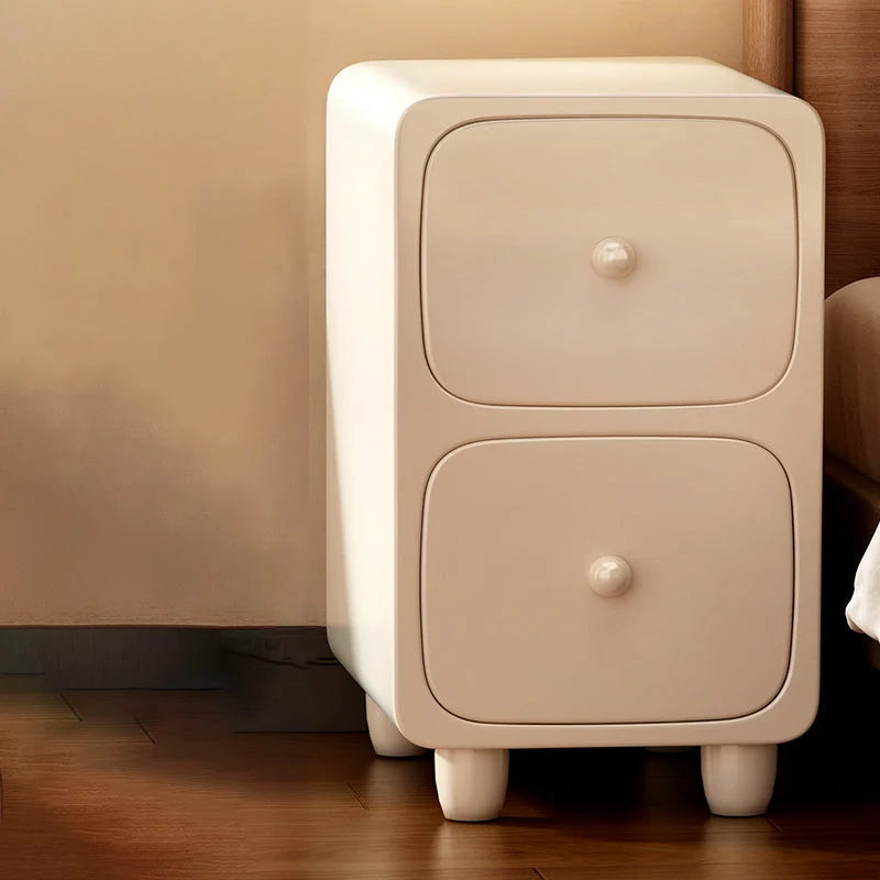 Samtida Skandinavisk Rektangulär Ultra-Tunn Medium-Densitet Fiberplatta Nattduksbord 1/2-Låda För Sovrum