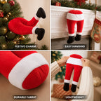 Santa Legs Decoration | Lightweight Polyester & Easy To Hang | 30 x 25 cm