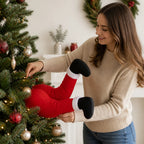 Santa Legs Decoration | Lightweight Polyester & Easy To Hang | 30 x 25 cm