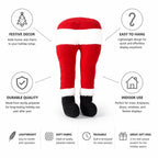 Santa Legs Decoration | Lightweight Polyester & Easy To Hang | 30 x 25 cm