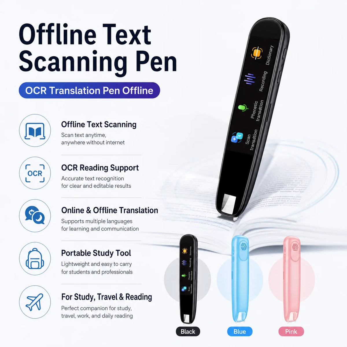 Scanning Pen | Offline OCR & Translation