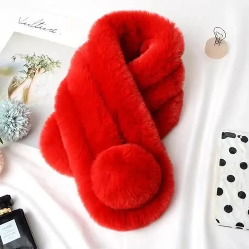 Scarf | Plush Faux Fur & Loop-Through Design