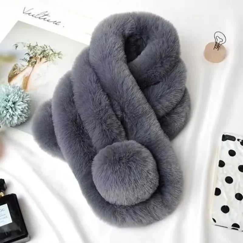 Scarf | Plush Faux Fur & Loop-Through Design