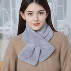 Scarf | Soft Faux Fur Cross Collar