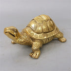 Schildkrötenfigur | Messing Handgefertigtes Feng Shui Amulett | Verschiedene Größen